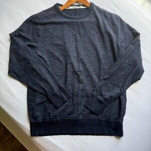 Tasc Performance Men XL Navy Blue Camo Organic Cotton Bamboo Sweatshirt Pullover